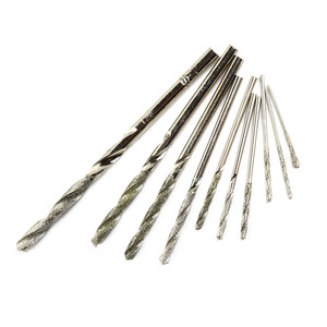 Mini Diamond Coated Tipped Tip Twist Drill Bit For Jade Metal Agate Jade Gemstones Pearls 0.8, 1.0, 1.2, 1.5, 1.8, 2.0, 2.5, mm