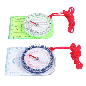 Brújula portátil multifuncional para exteriores, aguja de guía de mapa de escala impermeable que brilla en la oscuridad para montañismo doméstico - Product Image 1
