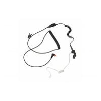 PMLN5957 Earpiece Kabel Tunggal Dengan Tabung Akustik dan Mikrofon PTT Inline untuk Headset Radio Dua Arah SL4000 SL7550