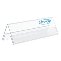 Support de signalisation en acrylique transparent double face personnalisé, écologique, en forme de V, pour table, avec finition polie haute brillance, vente en gros