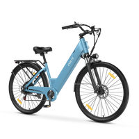 Vélo Électrique Femme 36V 250W, Vélo de Ville Urbain, 27,5 Pouces, 7 Vitesses, Freins à Disque, Suspension, Écran LCD, Assistance au Pédalage, Garde-boue