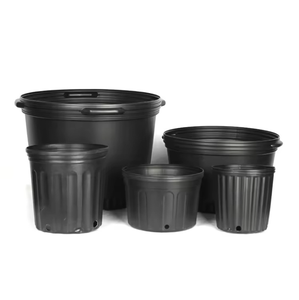 Pot de plante en plastique noir épaissi, durable, moderne et écologique, pour usage intérieur (sol) et en centre commercial - Product Image 3