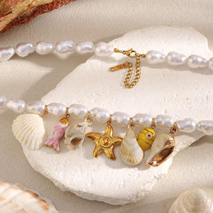 สร้อยคอเครื่องประดับแฟชั่นสำหรับผู้หญิงสร้อยคอลูกปัดมุกสแตนเลสสำหรับ <span class=keywords><strong>N354</strong></span> - Product Image 5