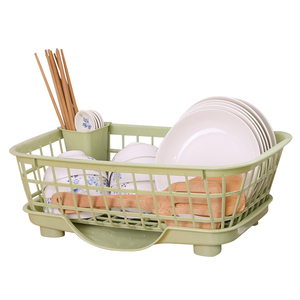 Kitchen Single Layer Plastic Bowls Chopsticks Drain Basket Plastic Dish Drying Rack Modern