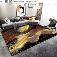 Tapis Minimaliste à Motif Abstrait Tissé à la Machine en Matière Mélangée pour Salon, Canapé, Table Basse, Chambre à Coucher, Chevet