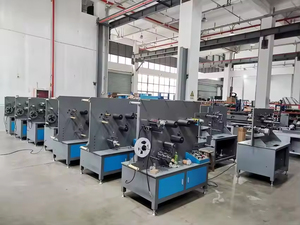 Tự Động 4 + 1 Màu Sắc Nylon Taffeta Băng Satin Polyester Vải Cotton T Áo Sơ Mi Cổ Nhãn Quay Máy In - Product Image 3