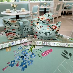 Ensemble de Mahjong de luxe bleu clair à 4 couches comprenant un sac de Mahjong, un support de Mahjong, un tapis de Mahjong, une règle de Mahjong, etc. Accessoires de Mahjong - Product Image 3