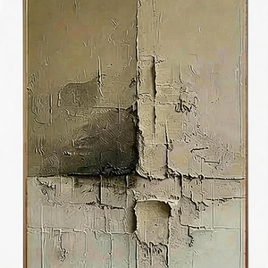 Affiche sur toile rustique Wabi Sabi en relief, texture épaisse, neutre, sans cadre, pour décoration murale <span class=keywords><strong>de</strong></span> bureau - Product Image 3