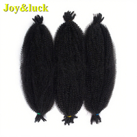 Grosir kualitas tinggi Crochet kepang warna-warni Afro Kinky Curl pirang hitam dilipat rambut gimbal ekstensi