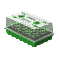 Plateaux de semis carrés en plastique de haute qualité à 40 cellules avec tapis chauffant et LED pour jardin et usage domestique – Kit de démarrage écologique pour pépinière