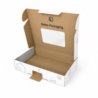 Boîte d'expédition pliable en carton ondulé en papier kraft, personnalisable avec logo, pour emballage d'expédition, vente chaude