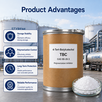 TBC de qualité industrielle pour styrène CAS 98-29-3 4-Tert-Butylcatechol Inhibiteur de polymérisation pour applications de production de styrène
