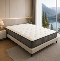 Matelas matelassé minimaliste de luxe, dessus capitonné blanc premium, cadre de lit réglable écologique, garantie 3 ans, sommeil confortable