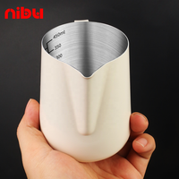 NIBU Latte Art Steam untuk Pemula, Jug Susu Pembuat Busa Kopi Espresso Italia, Pitcher Susu
