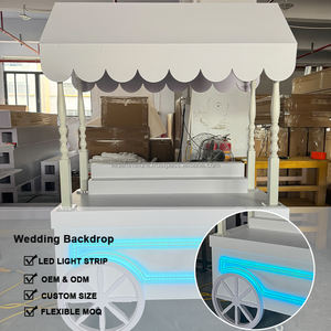 LEDA <b>Candy</b> <b>cart</b> <b>for</b> <b>sale</b> - promotional display <b>for</b> wedding event - showcasing wedding decor - acrylic vehicle with white finish - Product Image 4