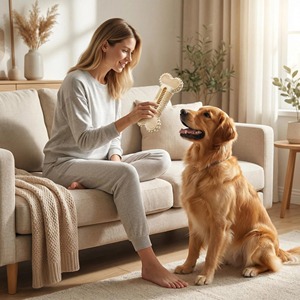 Jouets pour chiens multicolores personnalisés pour les chiens agressifs, design amusant, forme d'os en caoutchouc, petit jouet pour chien indestructible - Product Image 6