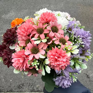 Fleurs artificielles en tissu 32 cm, faites à la main, marguerites modernes de haute qualité, décoration intérieure, remise de diplôme, fête des mères, Saint-Valentin, mariage - Product Image 1