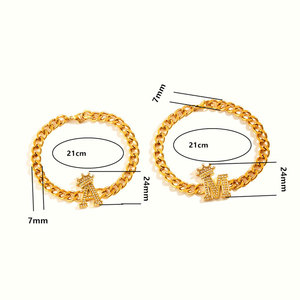 Non Tarnish 316L Stainless Steel <b>Men's</b> Fashion Bracelets & <b>Bangles</b> 14k 18k Pvd Gold Plated Crown Jewelry Bracelet <b>for</b> <b>Men</b> - Product Image 6