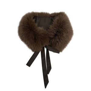 Nouvelle Écharpe <span class=keywords><strong>Snood</strong></span> Longue Hiver 2026 <span class=keywords><strong>en</strong></span> <span class=keywords><strong>Fausse</strong></span> <span class=keywords><strong>Fourrure</strong></span> de Renard avec Col Ruban et Bordure <span class=keywords><strong>en</strong></span> <span class=keywords><strong>Fourrure</strong></span> pour Femme - Product Image 5