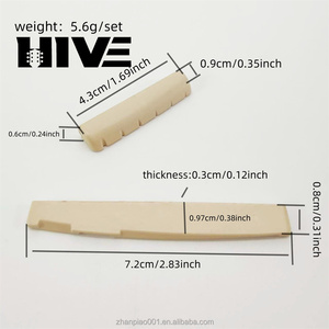 HIVE PPS Plastique Acier 4ème <span class=keywords><strong>Corde</strong></span>, <span class=keywords><strong>6</strong></span>ème <span class=keywords><strong>Corde</strong></span> <span class=keywords><strong>Guitare</strong></span> Classique Folk Ukulélé Ecrou / Sellettes - Product Image 4