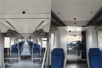 Caméra dôme IP interne pour bus scolaire OEM/ODM EMV EMV002XFKL avec connecteur RJ45 simple tête, vision nocturne 1080P, H.264/H.265, RTSP, SDK, API