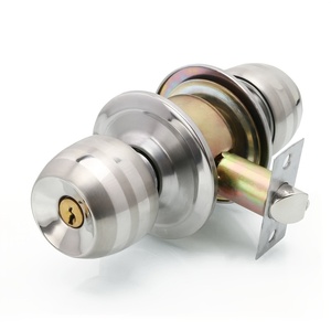 <strong>Black</strong> <strong>Door</strong> <strong>Knob</strong> Zinc Alloy Heavy Duty Keyed Entry Ball Handle with Fixed Pin for Entrance Bedroom Bathroom No Power Required - Product Image 2
