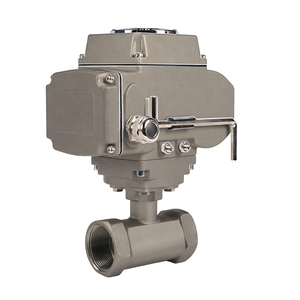 Vanne à bille électrique actionnée par un moteur COVNA 90 jours de garantie HK60-Q-T 1/2 pouce 3 voies 1000 WOG 24V DC CF8 en acier inoxydable - Product Image 3