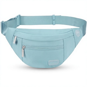Riñonera ligera para hombre y mujer, con correa ajustable, bandolera, bolsillo oculto, gancho para llaves, para viajes al aire libre y deportes. - Product Image 1