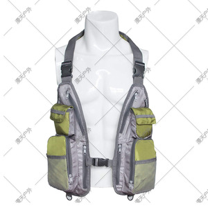 Gilet de pêche en tissu Oxford, 12 poches, respirant, équipement de pêche en plein air, taille unique, vert, noir, gris - Product Image 4