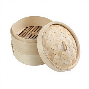 Boîte à vapeur en bambou pour momo, design admirable, pour la maison, l'hôtel et la restauration, vaisselle de table, boîte à vapeur pour servir les aliments - Product Image 1