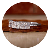 Bague de mariage éternelle en or massif 14k 18k avec diamant de laboratoire IGI certifié CVD HPHT pour femme et homme, taille Radiant