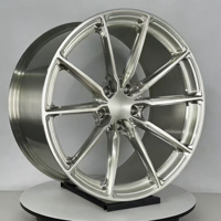 Juego de 10 Ruedas Forjadas de 21 Pulgadas en Plata Pulida, 5x112 5x114.3, para BMW Serie 5, Mercedes Clase E, Audi A6, Ligeras y de Lujo