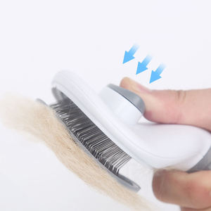 ขายส่งสุนัขแมวหวีผมทําความสะอาดตัวเองDeshedding Remover Slickerผมกรูมมิ่งเครื่องมือสัตว์เลี้ยงผมแมวกรูมมิ่งแปรง - Product Image 4