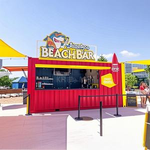 Kiosque de vente ambulante en conteneur maritime avec comptoir et support pour cupcakes, design 2025 - Product Image 3