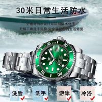 Montre Homme Luxe à Quartz Étanche Lumineuse avec Calendrier et Bracelet en Acier Inoxydable