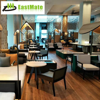 Ensemble canapé et table modernes en bois massif et rond pour hôtels et restaurants Meubles de bar d'hôtel de qualité