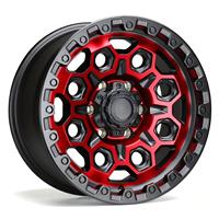 Rines Todoterreno Forjados Junman de 17-20 Pulgadas con Beadlock Rojo y Negro 6x135/139 7 Rines de Aleación OR021 para Camioneta SUV Wrangler para F150