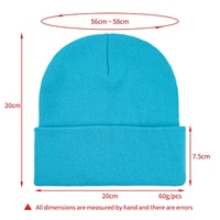 60 couleurs, motif écossais, impression en relief à l'image dessinée à la main, broderie de logo personnalisée, bonnets tricotés d'hiver classiques pour le voyage