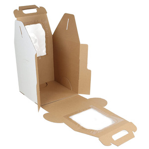 Scatole per torte con manico in carta bianca da asporto più popolari - Product Image 4