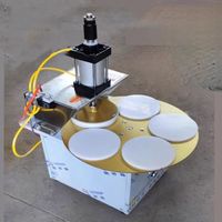 Presse à pâte rotative pneumatique multi-stations à 5 plaques en acier inoxydable, machine automatique pour pain plat, crêpes, chapati, base de pizza