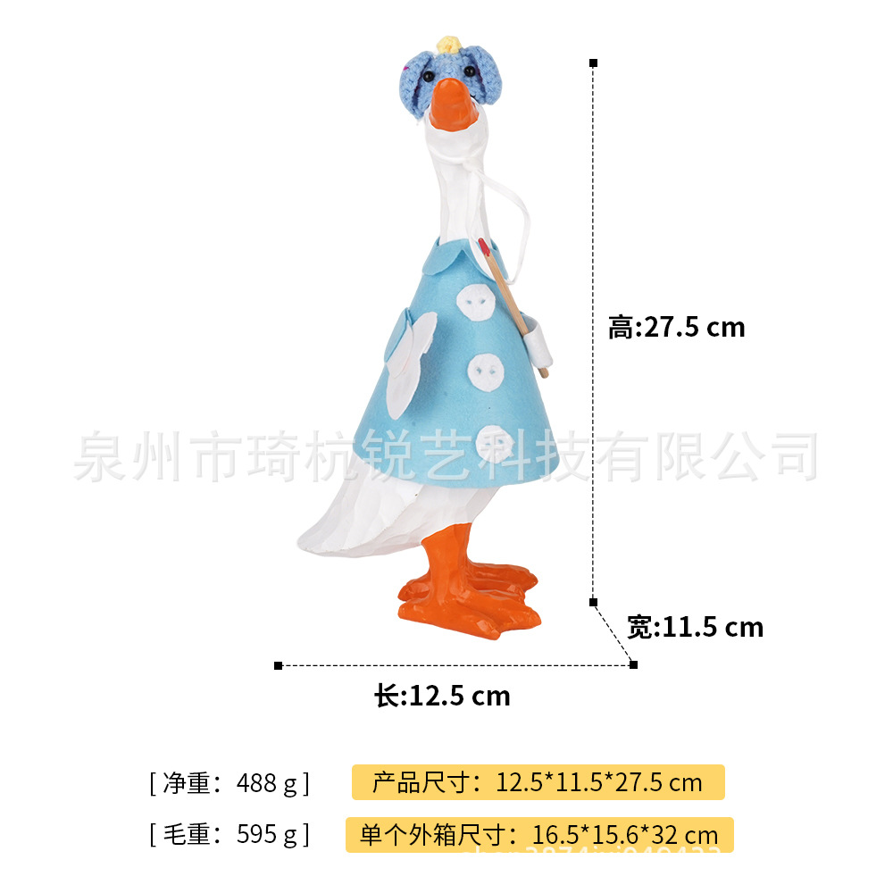 Canard à tête inclinable (27,5 cm de hauteur) - Rouge