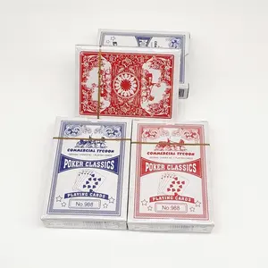 JP044 personnalisé imprimé 988 cartes à jouer en papier 280gsm CMYK 4 couleurs offset imprimé boîte personnalisée commercial Tycoon Poker Classics - Product Image 1