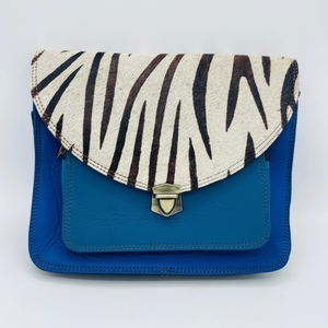 Sac à bandoulière en cuir véritable rayé fait à la main pour femmes, sac à bandoulière à fermeture éclair, prix de gros, excellente qualité - Product Image 1