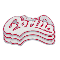 Patch en chenille personnalisé découpé au laser, patch en tissu chenille brodé, à coudre sur les vêtements