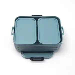 Langlebiger, umwelt freundlicher Kunststoff in Lebensmittel qualität BPA-frei Tiffin 4 in 1 Geteiltes Kit Lunchbox Aufbewahrung behälter für Kinder für Erwachsene Bento Box