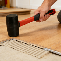 Marteau en caoutchouc avec manche en fibre de verre, durable, personnalisable, de qualité industrielle, multifonctionnel, marteau d'amortissement, outil pour carrelage céramique