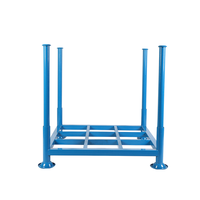Étagère de stockage de rouleaux de tapis en acier galvanisé empilable pour entrepôt, avec une hauteur de 450 mm pour rouleaux textiles