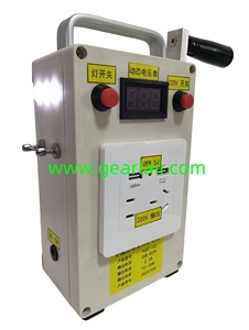 Generador Manual de Emergencia para Exteriores, 50W Pico, 220V CA y Salida USB, con Encendedor y Supercondensador, 1 Año de Garantía, 2kg - Product Image 4