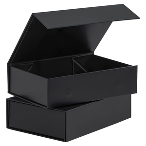 Wholesale Customizable Fashion Packaging Gift Boxes Magnetic Eco-friendly Black Gift Paper Boxes