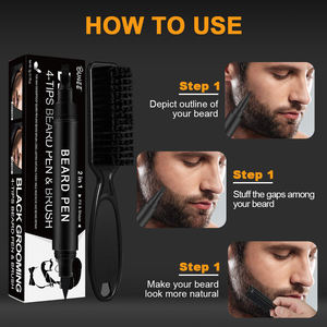 Marque privée Étanche Barbe Stylo Brosse Peigne Longue Durée Barbe fabricants Façonner Rafraîchissant Barbe <span class=keywords><strong>Crayon</strong></span> De Remplissage Pour Hommes - Product Image 4